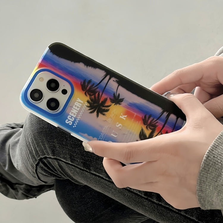 Coconut Dual-side Laminating Laser Frosted Phone Case, For iPhone 15 Pro Max, For iPhone 15 Pro, For iPhone 15, For iPhone 14, For iPhone 14 Pro, For iPhone 14 Pro Max, For iPhone 13 Pro Max, For iPhone 13 Pro, For iPhone 13, For iPhone 12�������������...