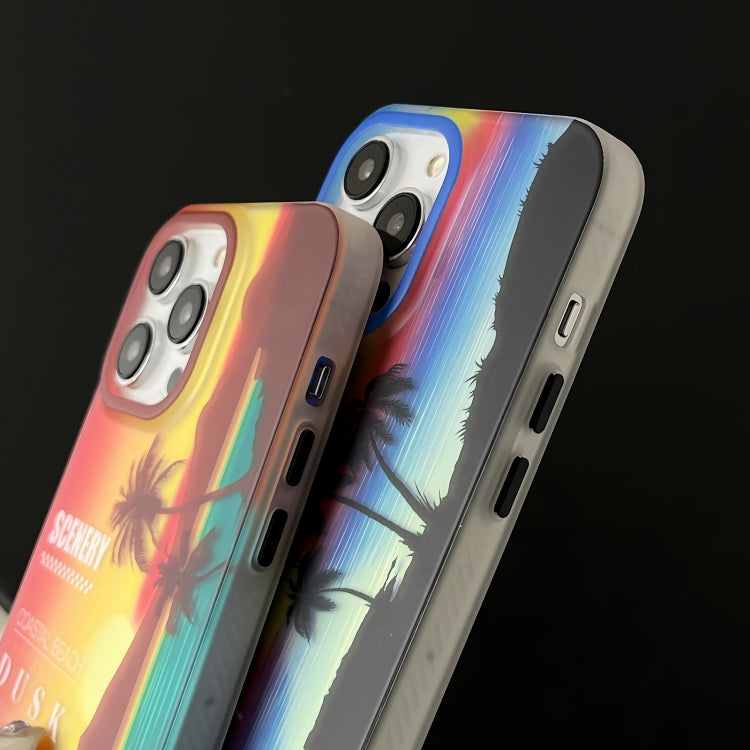 Coconut Dual-side Laminating Laser Frosted Phone Case, For iPhone 15 Pro Max, For iPhone 15 Pro, For iPhone 15, For iPhone 14, For iPhone 14 Pro, For iPhone 14 Pro Max, For iPhone 13 Pro Max, For iPhone 13 Pro, For iPhone 13, For iPhone 12�������������...