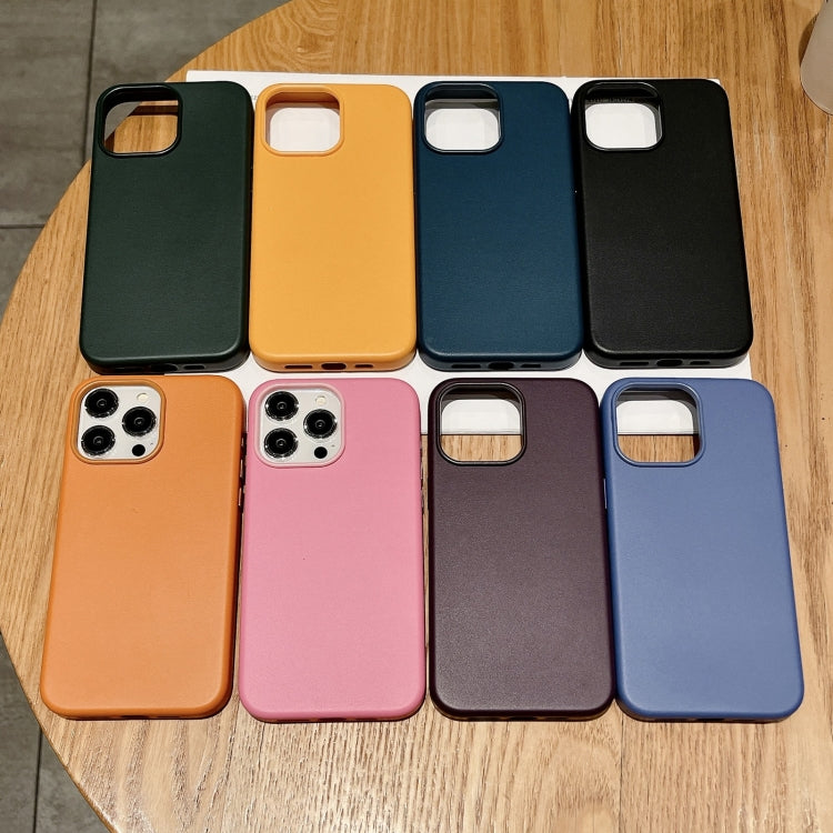 Pure Color Leather Magsafe Magnetic Phone Case, For iPhone 13 Pro Max, For iPhone 13 Pro, For iPhone 13