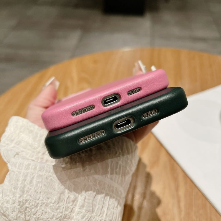 Pure Color Leather Magsafe Magnetic Phone Case, For iPhone 14, For iPhone 14 Pro, For iPhone 14 Pro Max