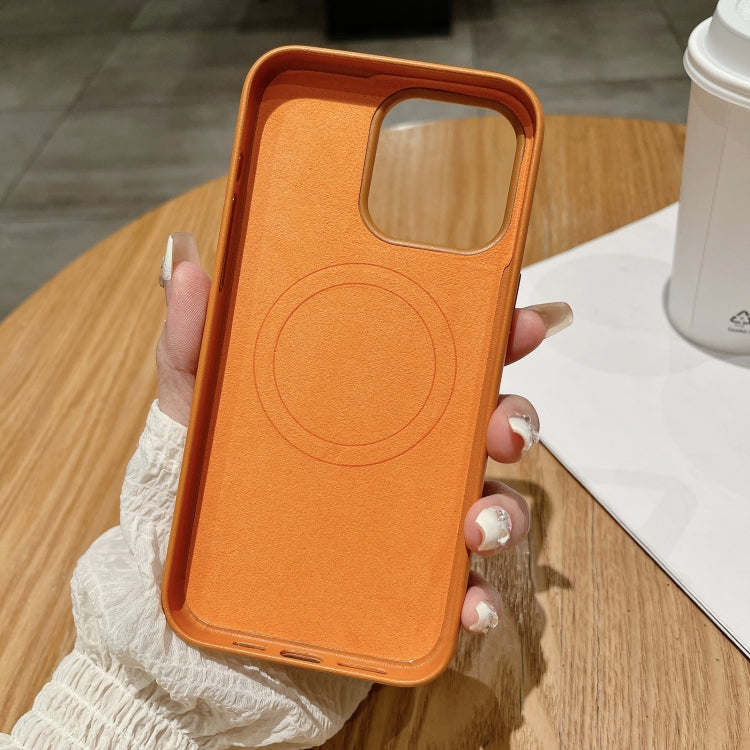 Pure Color Leather Magsafe Magnetic Phone Case, For iPhone 14, For iPhone 14 Pro, For iPhone 14 Pro Max