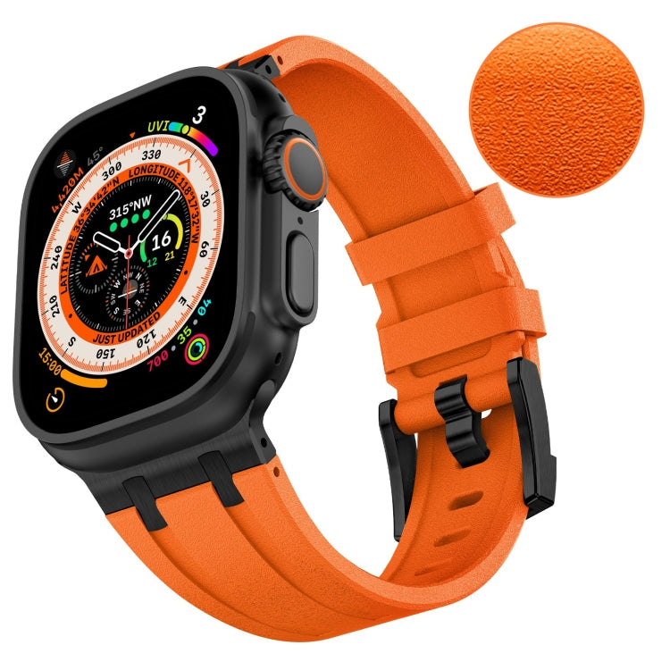 Stone Grain Liquid Silicone Watch Band, For Apple Watch SE 2023 44mm, For Apple Watch Ultra 2 49mm