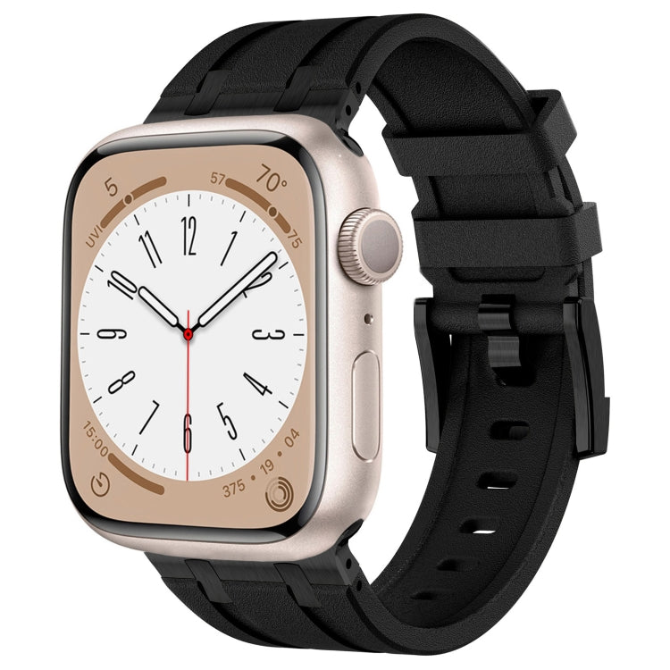 Stone Grain Liquid Silicone Watch Band, For Apple Watch SE 2023 44mm, For Apple Watch Ultra 2 49mm