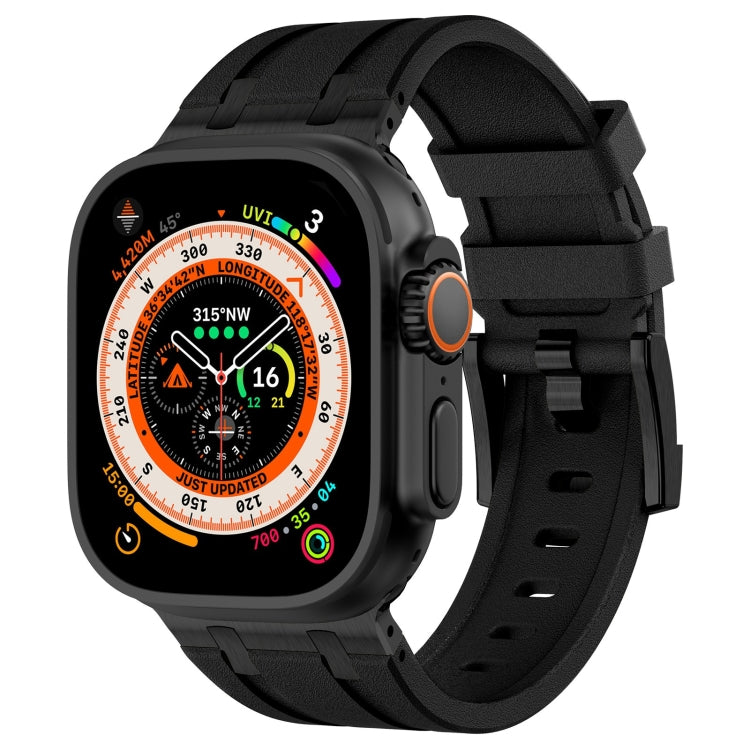 Stone Grain Liquid Silicone Watch Band, For Apple Watch SE 2023 44mm, For Apple Watch Ultra 2 49mm