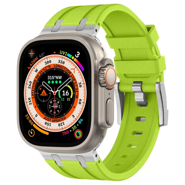 Stone Grain Liquid Silicone Watch Band, For Apple Watch SE 2023 44mm, For Apple Watch Ultra 2 49mm