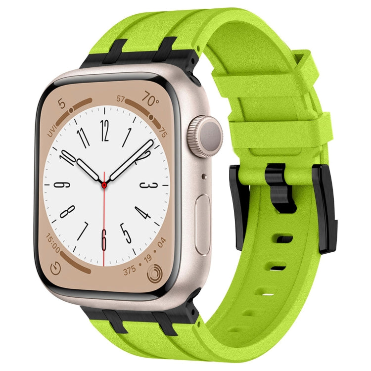 Stone Grain Liquid Silicone Watch Band, For Apple Watch Series 6 44mm, For Apple Watch Series 5 44mm