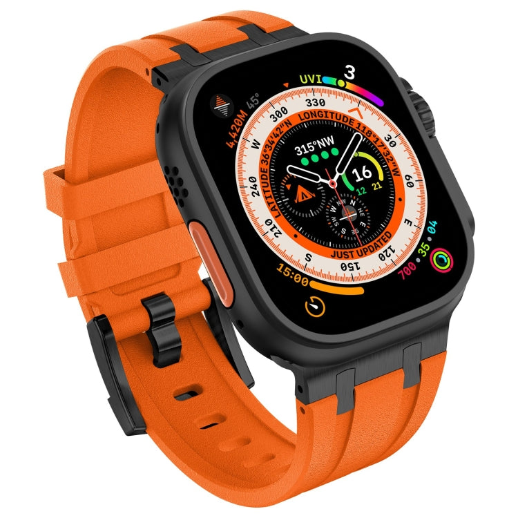 Stone Grain Liquid Silicone Watch Band, For Apple Watch Series 4 44mm, For Apple Watch Series 3 42mm