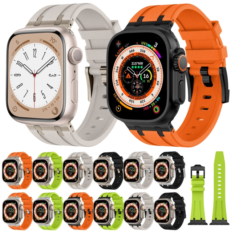 Stone Grain Liquid Silicone Watch Band, For Apple Watch Series 6 44mm, For Apple Watch Series 5 44mm