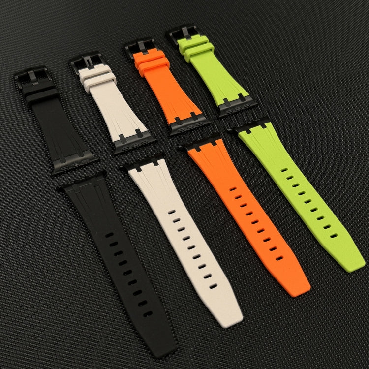 Stone Grain Liquid Silicone Watch Band, For Apple Watch Series 7 45mm, For Apple Watch SE 44mm