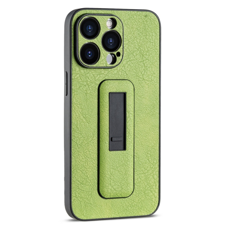 PU Leather Push-pull Bracket Shockproof Phone Case, For iPhone 16, For iPhone 15 Pro Max, For iPhone 15 Pro