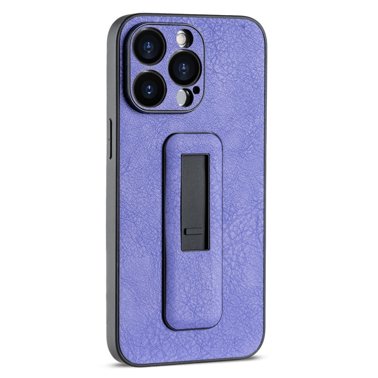 PU Leather Push-pull Bracket Shockproof Phone Case, For iPhone 14, For iPhone 14 Pro, For iPhone 14 Pro Max