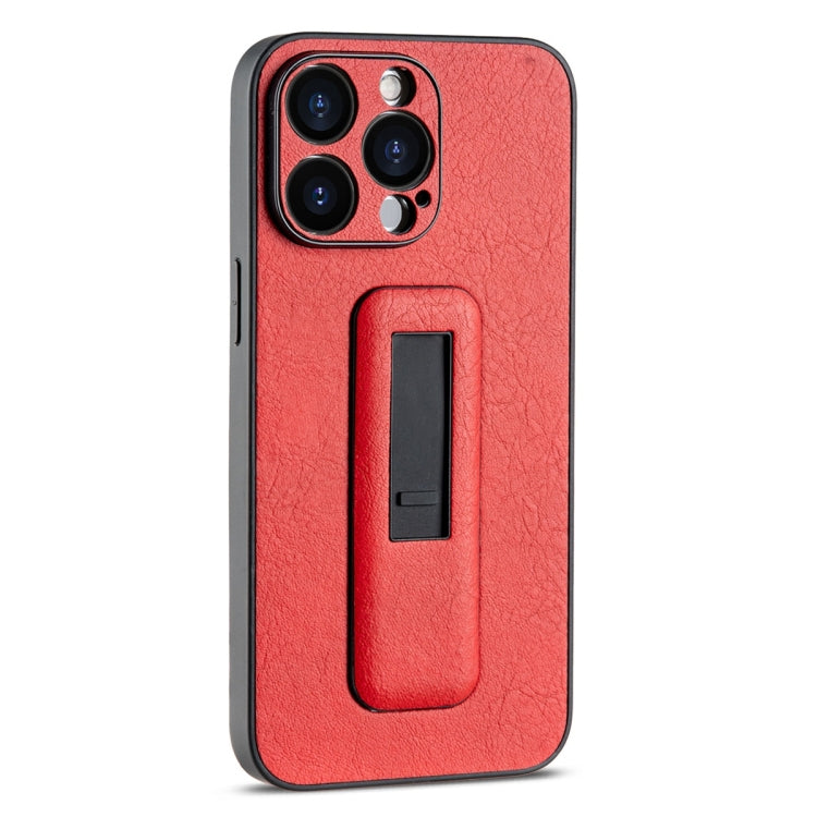 PU Leather Push-pull Bracket Shockproof Phone Case, For iPhone 12, For iPhone 12 Pro Max, For iPhone 12 Pro