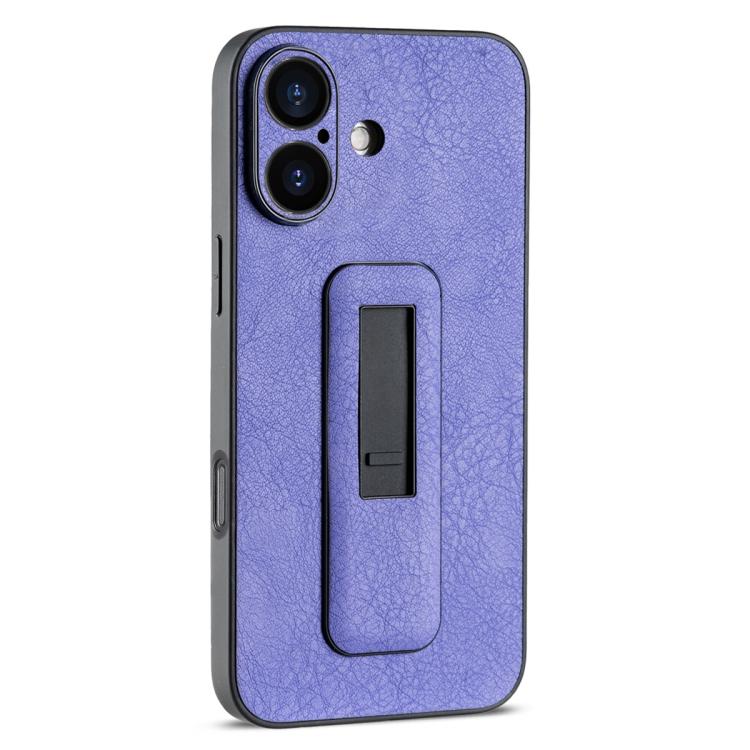 PU Leather Push-pull Bracket Shockproof Phone Case, For iPhone 16, For iPhone 15 Pro Max, For iPhone 15 Pro