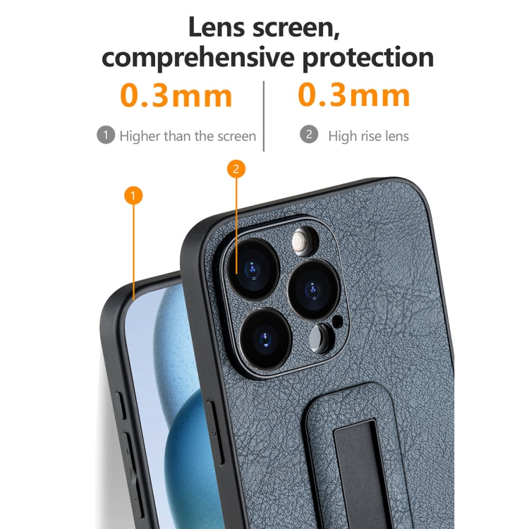 PU Leather Push-pull Bracket Shockproof Phone Case, For iPhone 13 Pro Max, For iPhone 13 Pro, For iPhone 13