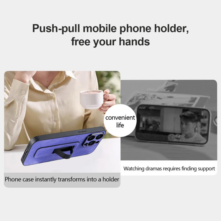 PU Leather Push-pull Bracket Shockproof Phone Case, For iPhone 11 Pro Max, For iPhone 11, For iPhone 11 Pro