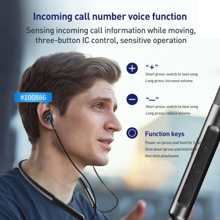 ZGA SP02 Neck-mounted Sports Bluetooth Earphone, SP02