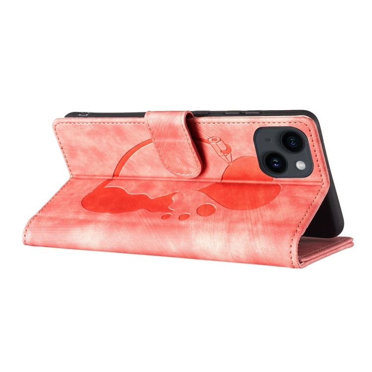 Pen Heart Cat Embossed Leather Phone Case, For iPhone 13 mini, For iPhone 12, For iPhone 12 Pro Max, For iPhone 12 Pro