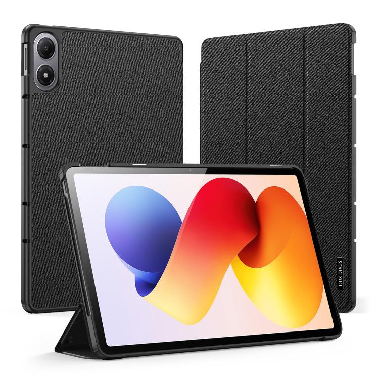 DUX DUCIS Domo Series Cloth Texture Magnetic Leather Tablet Case, For Xiaomi Redmi Pad 2 Pro / Pad Pro 5G, For Xiaomi Redmi K Pad, For Xiaomi Pad 7 Ultra, For Xiaomi Redmi Pad Pro 12.1, For Xiaomi Pad 6S Pro 12.4