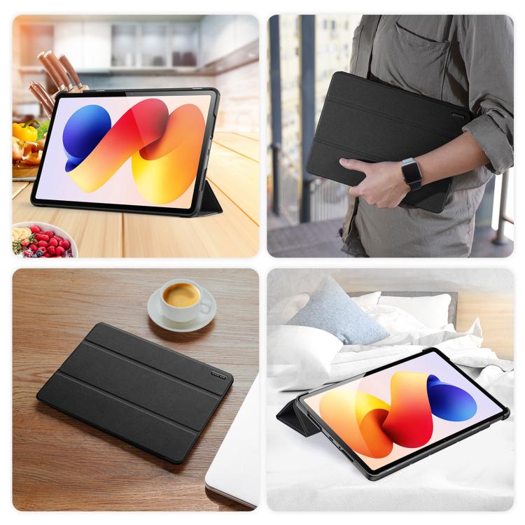 DUX DUCIS Domo Series Cloth Texture Magnetic Leather Tablet Case, For Xiaomi Redmi Pad 2 Pro / Pad Pro 5G, For Xiaomi Redmi K Pad, For Xiaomi Pad 7 Ultra, For Xiaomi Redmi Pad Pro 12.1