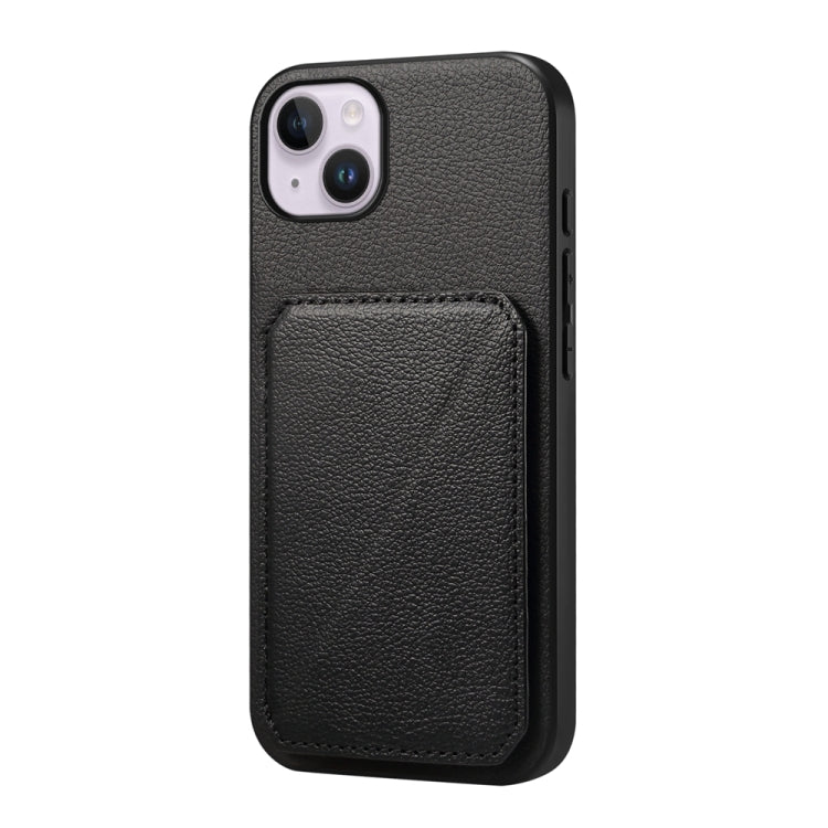D04 Calf Texture Dual Card Slot Holder Phone Case, For iPhone 15, For iPhone 14 Plus, For iPhone 14, For iPhone 14 Pro, For iPhone 14 Pro Max, For iPhone 13 Pro Max