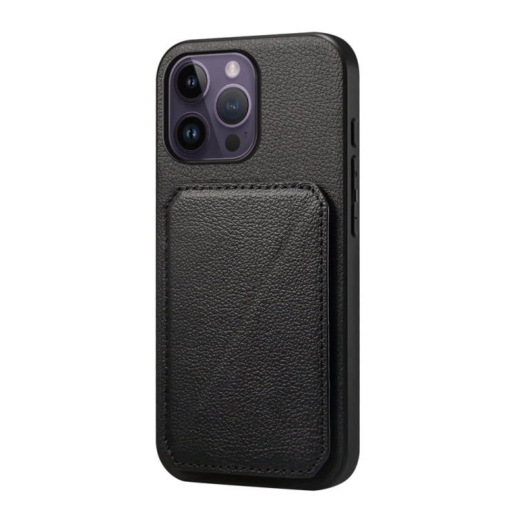 D04 Calf Texture Dual Card Slot Holder Phone Case, For iPhone 15, For iPhone 14 Plus, For iPhone 14, For iPhone 14 Pro, For iPhone 14 Pro Max, For iPhone 13 Pro Max
