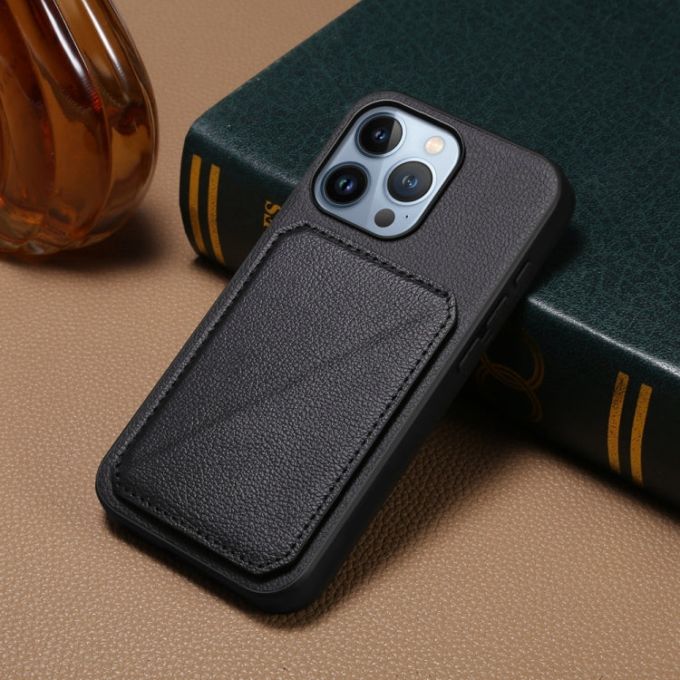 D04 Calf Texture Dual Card Slot Holder Phone Case, For iPhone 13 Pro, For iPhone 13, For iPhone 12, For iPhone 12 Pro Max, For iPhone 12 Pro, For iPhone 11 Pro Max