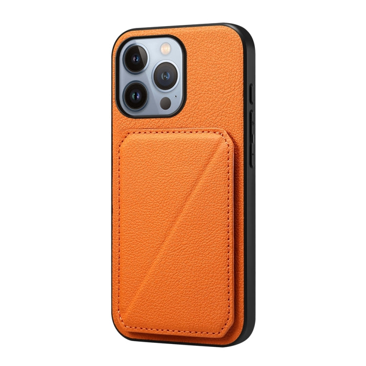 D04 Calf Texture Dual Card Slot Holder Phone Case, For iPhone 13 Pro, For iPhone 13, For iPhone 12, For iPhone 12 Pro Max, For iPhone 12 Pro, For iPhone 11 Pro Max