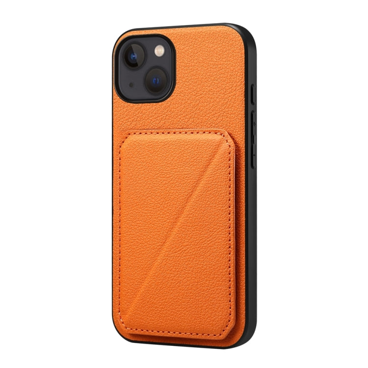 D04 Calf Texture Dual Card Slot Holder Phone Case, For iPhone 13 Pro, For iPhone 13, For iPhone 12, For iPhone 12 Pro Max, For iPhone 12 Pro, For iPhone 11 Pro Max
