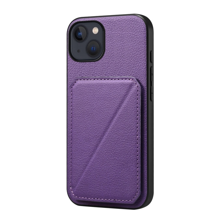 D04 Calf Texture Dual Card Slot Holder Phone Case, For iPhone 13 Pro, For iPhone 13, For iPhone 12, For iPhone 12 Pro Max, For iPhone 12 Pro, For iPhone 11 Pro Max
