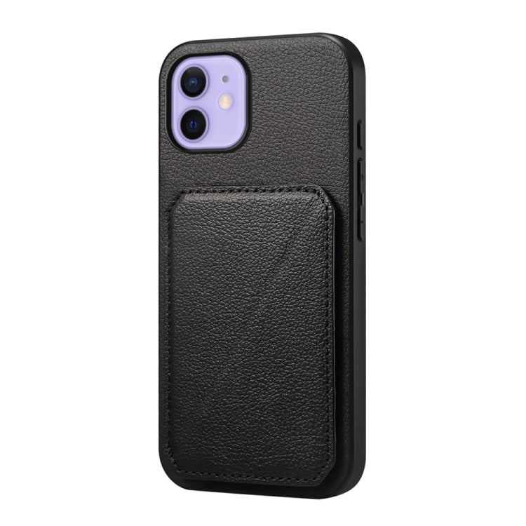 D04 Calf Texture Dual Card Slot Holder Phone Case, For iPhone 13 Pro, For iPhone 13, For iPhone 12, For iPhone 12 Pro Max, For iPhone 12 Pro, For iPhone 11 Pro Max