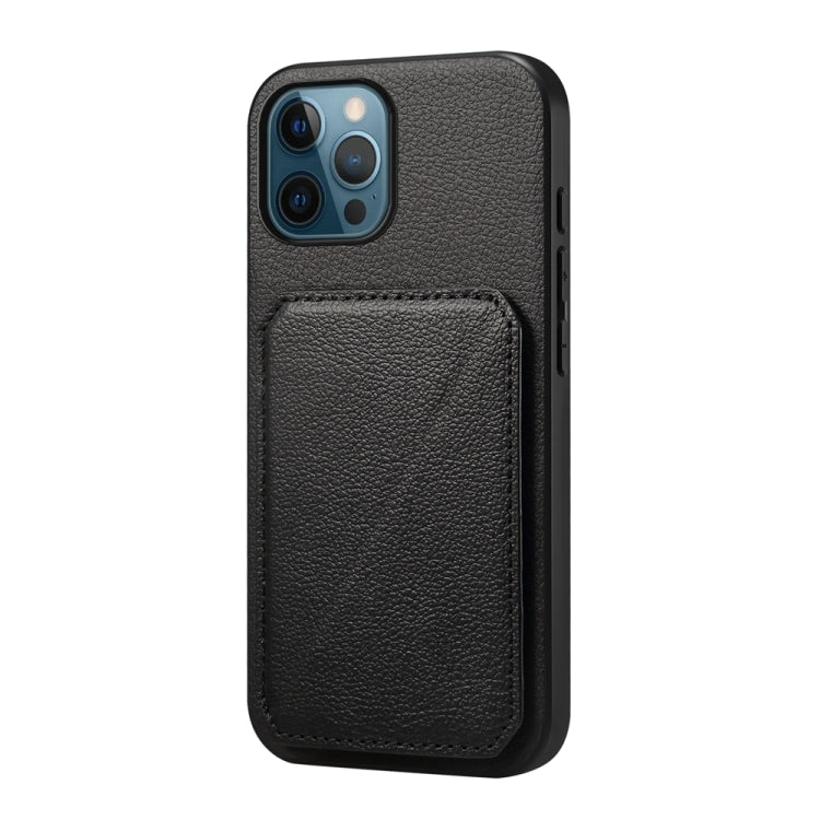 D04 Calf Texture Dual Card Slot Holder Phone Case, For iPhone 13 Pro, For iPhone 13, For iPhone 12, For iPhone 12 Pro Max, For iPhone 12 Pro, For iPhone 11 Pro Max