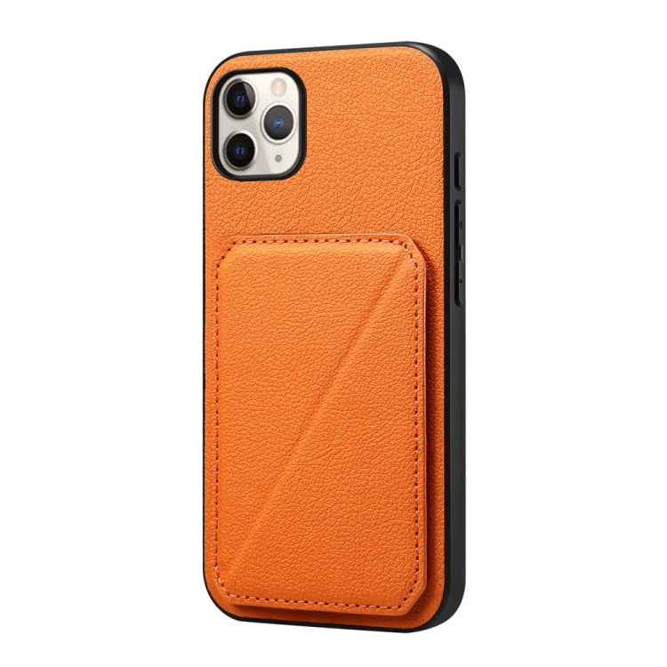 D04 Calf Texture Dual Card Slot Holder Phone Case, For iPhone 13 Pro, For iPhone 13, For iPhone 12, For iPhone 12 Pro Max, For iPhone 12 Pro, For iPhone 11 Pro Max