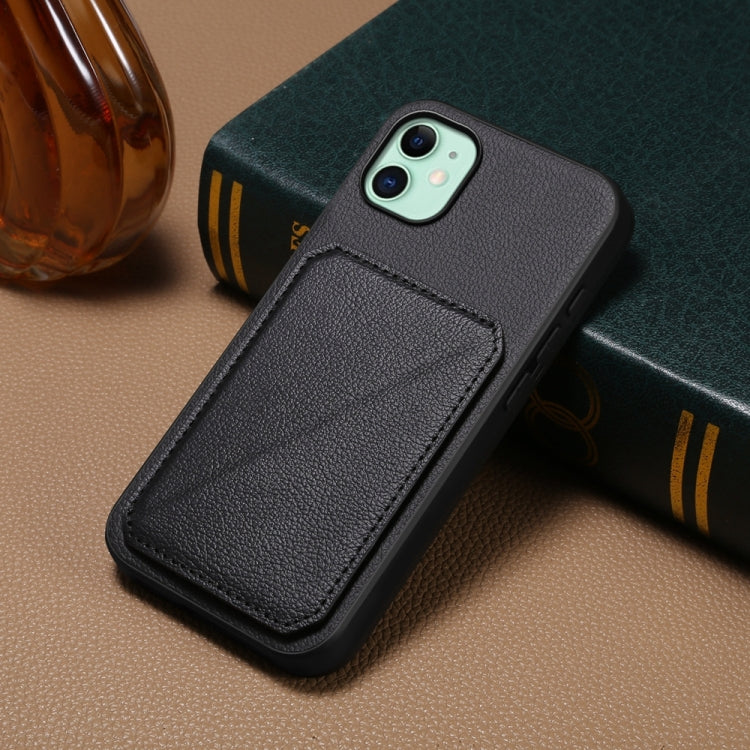 D04 Calf Texture Dual Card Slot Holder Phone Case, For iPhone 11, For iPhone 11 Pro, For iPhone X / XS, For iPhone XR, For iPhone XS Max, For iPhone 7 Plus / 8 Plus