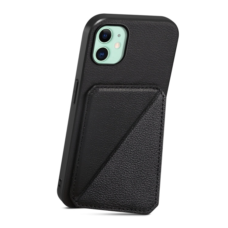 D04 Calf Texture Dual Card Slot Holder Phone Case, For iPhone 11, For iPhone 11 Pro, For iPhone X / XS, For iPhone XR, For iPhone XS Max, For iPhone 7 Plus / 8 Plus