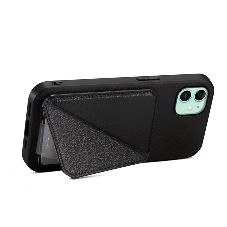 D04 Calf Texture Dual Card Slot Holder Phone Case, For iPhone 11, For iPhone 11 Pro, For iPhone X / XS, For iPhone XR, For iPhone XS Max, For iPhone 7 Plus / 8 Plus