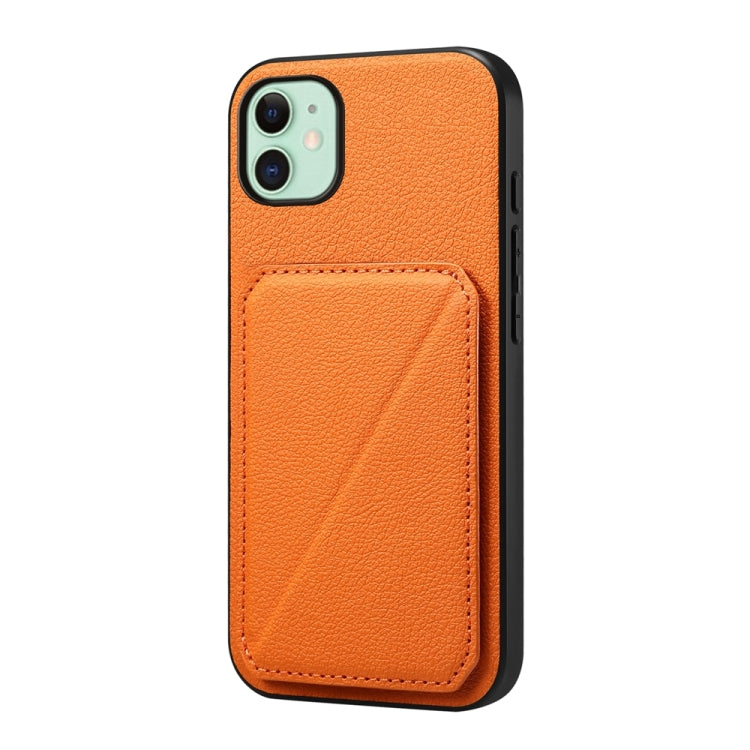 D04 Calf Texture Dual Card Slot Holder Phone Case, For iPhone 11, For iPhone 11 Pro, For iPhone X / XS, For iPhone XR, For iPhone XS Max, For iPhone 7 Plus / 8 Plus