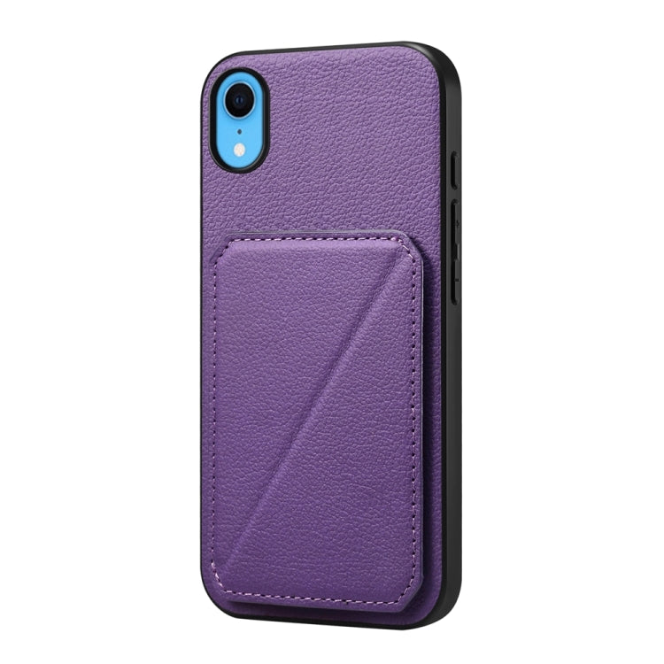 D04 Calf Texture Dual Card Slot Holder Phone Case, For iPhone 11, For iPhone 11 Pro, For iPhone X / XS, For iPhone XR, For iPhone XS Max, For iPhone 7 Plus / 8 Plus