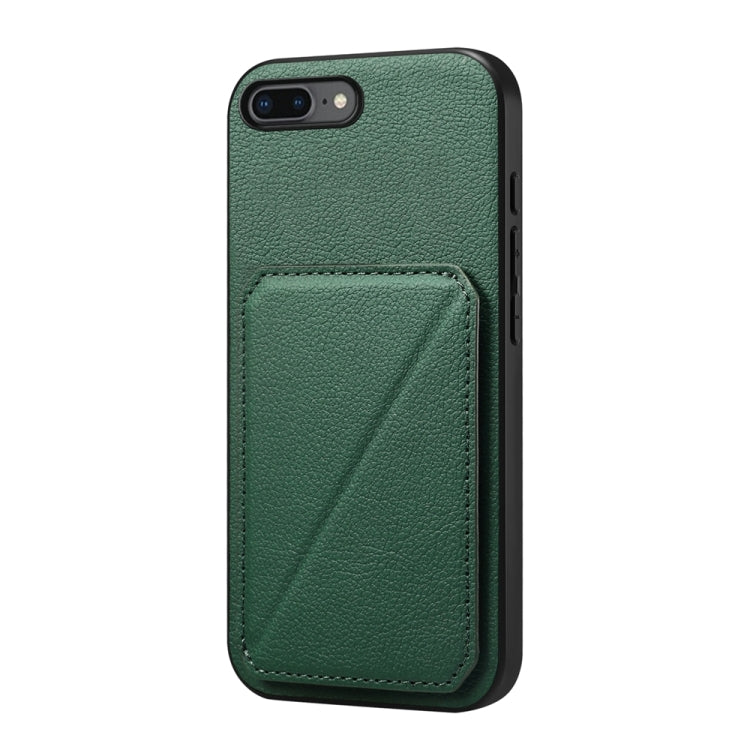 D04 Calf Texture Dual Card Slot Holder Phone Case, For iPhone 11, For iPhone 11 Pro, For iPhone X / XS, For iPhone XR, For iPhone XS Max, For iPhone 7 Plus / 8 Plus