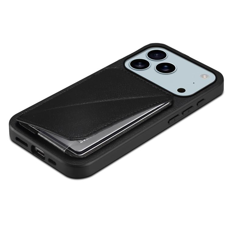D04 Calf Texture Dual Card Slot Holder Phone Case, For iPhone 17 Pro Max, For iPhone 17 Pro, For iPhone 17, For iPhone 17 Air, For iPhone 7 / 8 / SE 2022, For iPhone 16 Pro Max