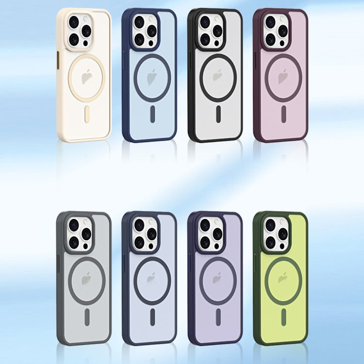 Metal Button Skin Feel Matte MagSafe Shockproof Phone Case, For iPhone 15, For iPhone 14 Plus, For iPhone 14 Pro Max