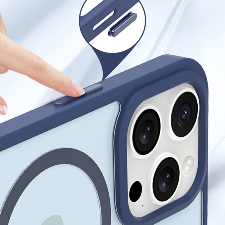 Metal Button Skin Feel Matte MagSafe Shockproof Phone Case, For iPhone 14 Pro Max, For iPhone 13 Pro Max, For iPhone 13 Pro