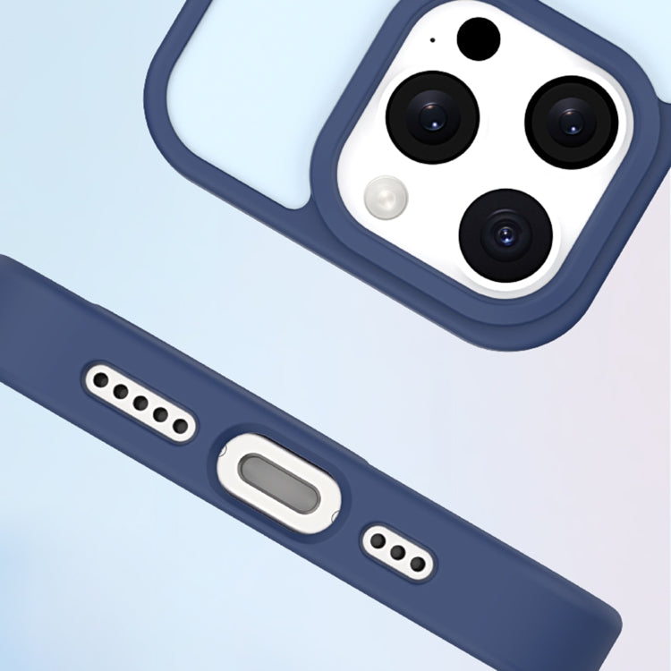 Metal Button Skin Feel Matte MagSafe Shockproof Phone Case, For iPhone 15, For iPhone 14 Plus, For iPhone 14 Pro Max