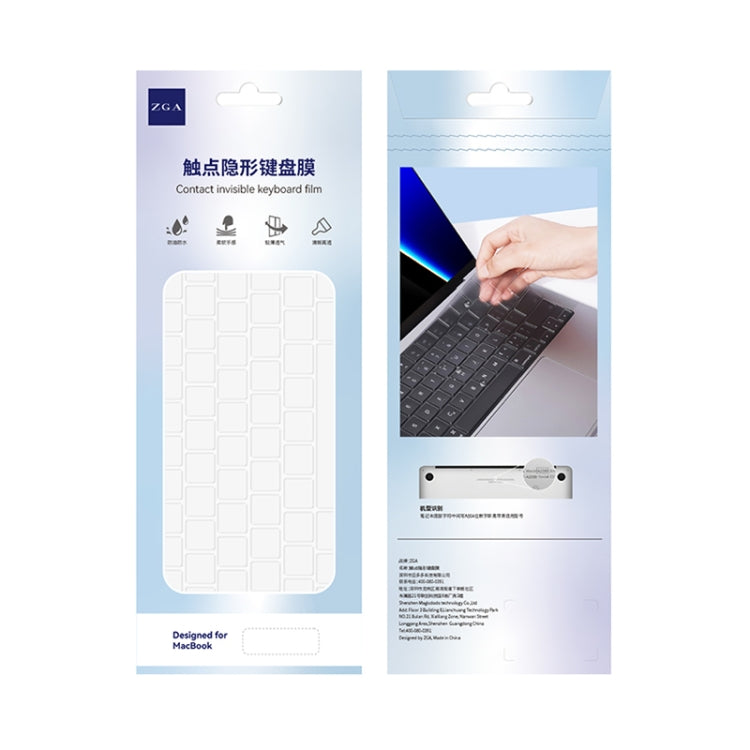 ZGA Contact Invisible TPU Keyboard Protective Film, For MacBook Pro 16.2 inch 2021, For MacBook Pro 14.2 inch 2021, For MacBook Air 13.6 inch A2681 2022, For MacBook Air 13.3 inch 2020, For MacBook Pro 13.3 inch 2020