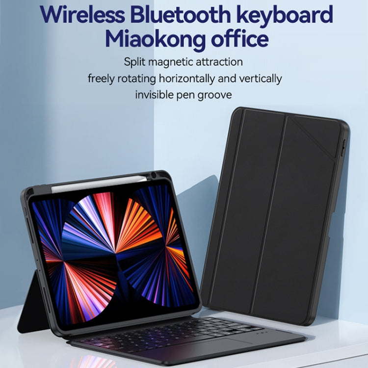 Étui en cuir magnétique avec clavier sans fil Bluetooth ZGA K01 pour iPad Pro 12.9, iPad Pro 11, iPad 10e génération 10.9 (2022) et iPad 10.2