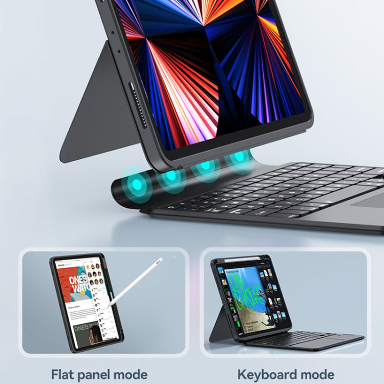 Étui en cuir magnétique avec clavier sans fil Bluetooth ZGA K01 pour iPad Pro 12.9, iPad Pro 11, iPad 10e génération 10.9 (2022) et iPad 10.2