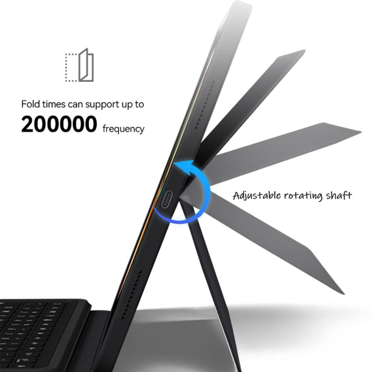 Étui en cuir magnétique avec clavier sans fil Bluetooth ZGA K01 pour iPad Pro 12.9, iPad Pro 11, iPad 10e génération 10.9 (2022) et iPad 10.2