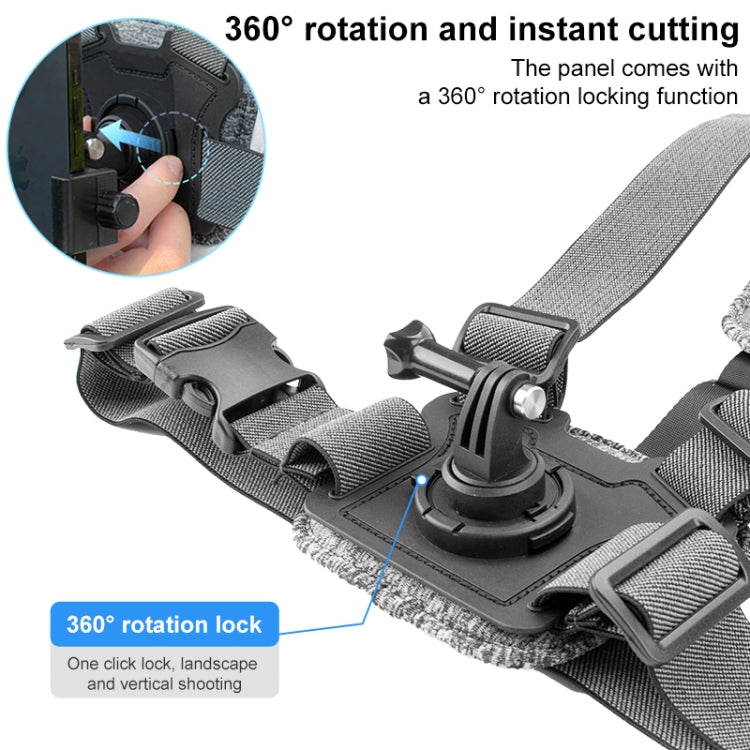 Adjustable Body Mount Belt Chest Strap with Mount & Screw, 3 in 1, 4 in 1, 6 in 1 Phone Clamp, 6 in 1 360 Phone Clamp, 7 in 1 Phone Clamp