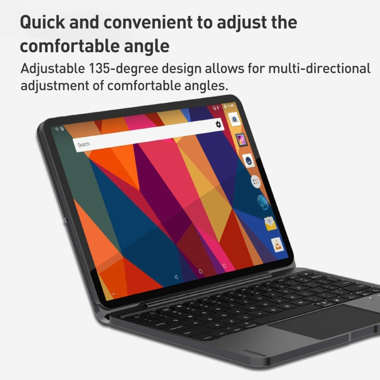 Étui en cuir avec clavier tactile Bluetooth en alliage d'aluminium, pour iPad Pro 11 (2022/2021/2020/2018/Air 4/5), pour iPad Pro 12.9 (2020/2021/2022)