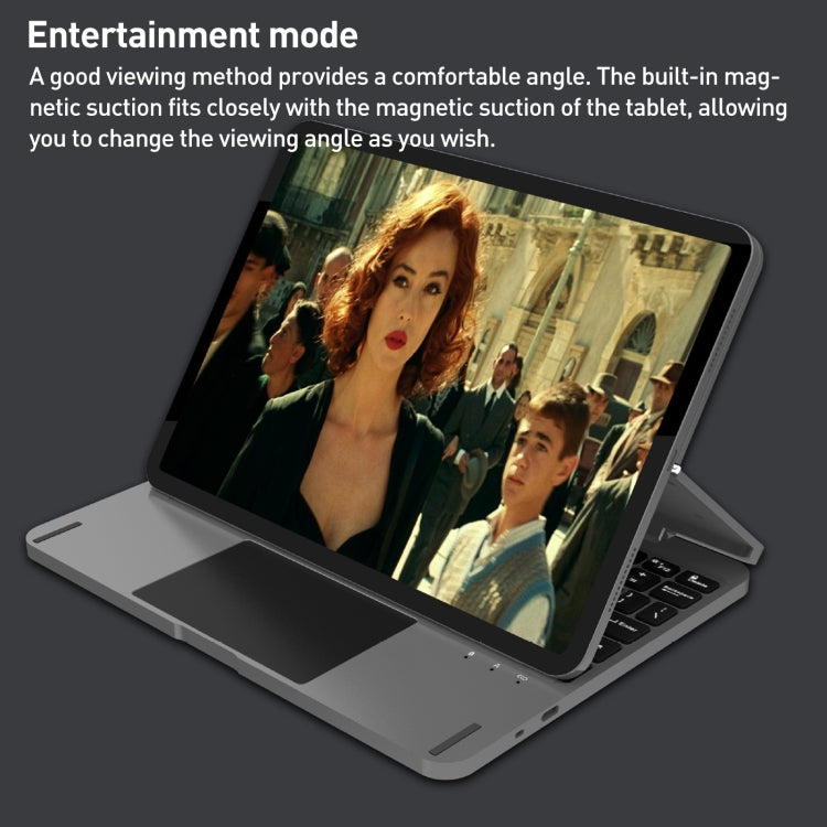 Étui en cuir avec clavier tactile Bluetooth en alliage d'aluminium, pour iPad Pro 11 (2022/2021/2020/2018/Air 4/5), pour iPad Pro 12.9 (2020/2021/2022)