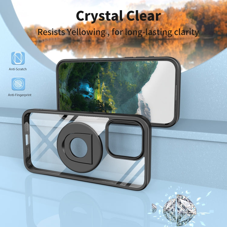Transparent U-Ring Holder MagSafe Magnetic Phone Case, For iPhone 15 Pro Max, For iPhone 14 Pro Max, For iPhone 13 Pro Max / 12 Pro Max